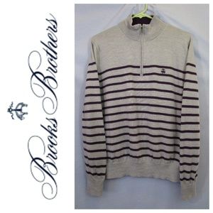 Brooks Brothers Merino Wool Quarter Zip Sweater M